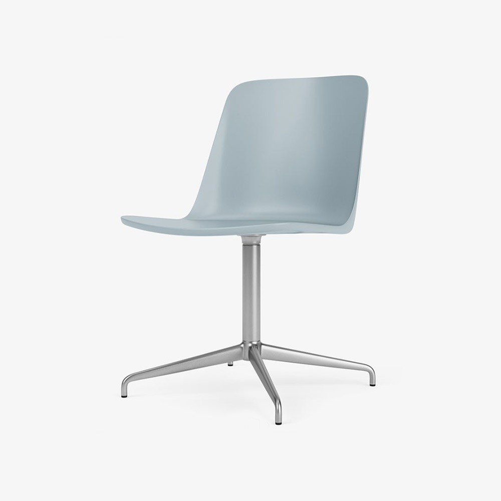 Rely Swivel Return Chair - HW16 (Polished Aluminium)