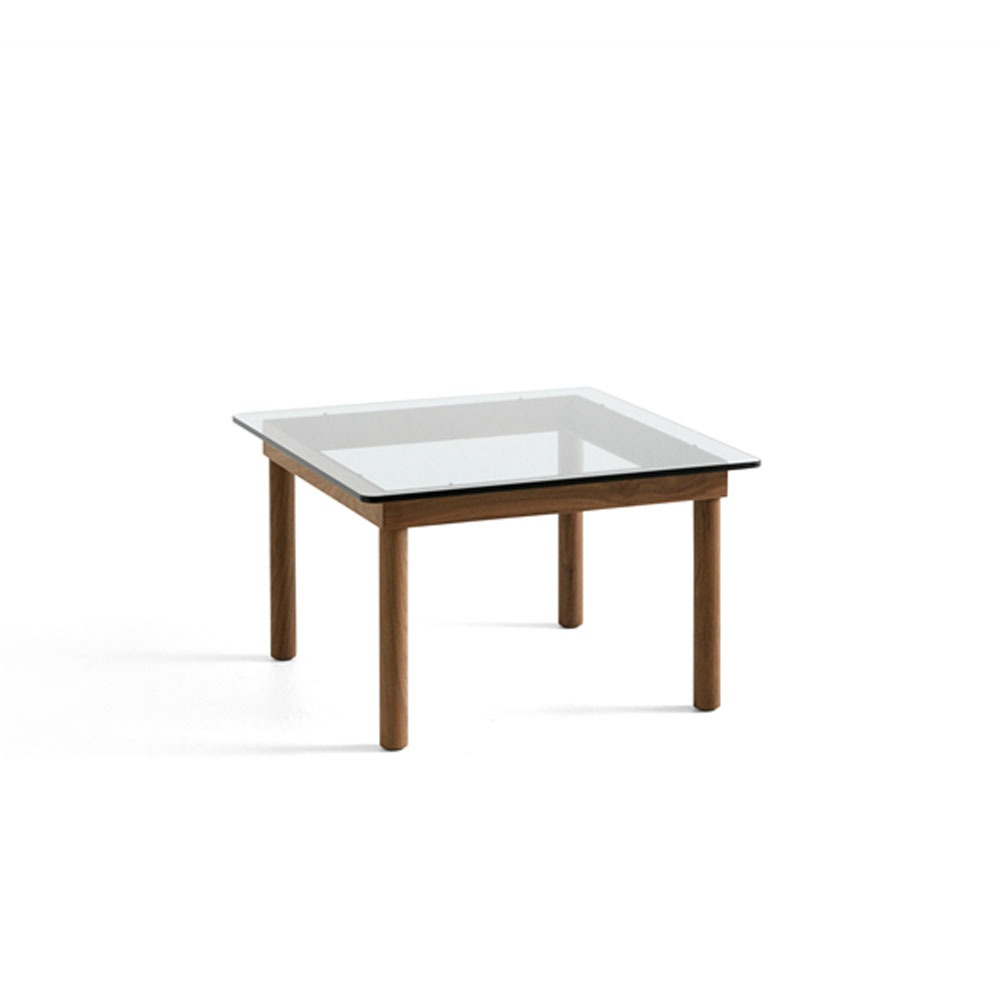 Kofi Table (Clear Glass / Walnut Frame)