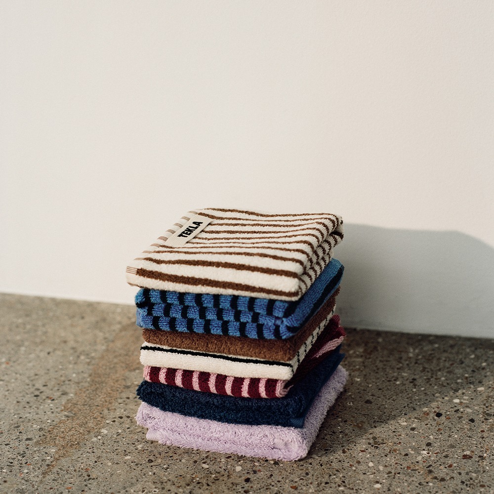 TEKLA Guest towel stripe 테클라 게스트타올 스트라이프 수건 30x50  (14colors)